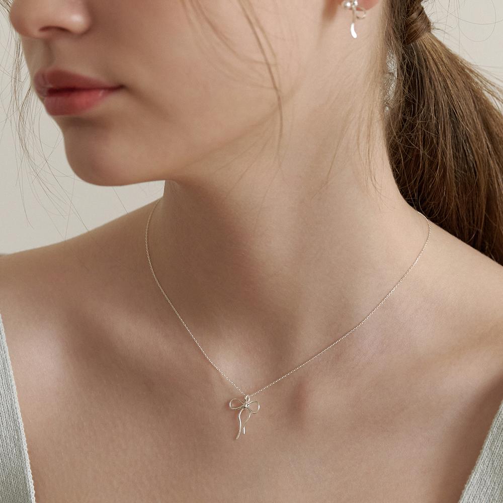 ネックレス・ペンダント French Bow Two Way Necklace lbvsqebz7q2rdfjll6j2__87834.