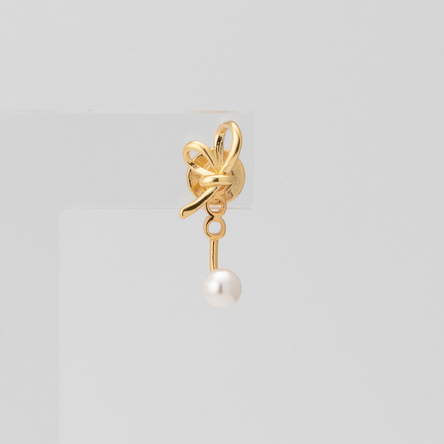 Sterling Silver Ballerina Pearl Ear Jacket Earrings,silver