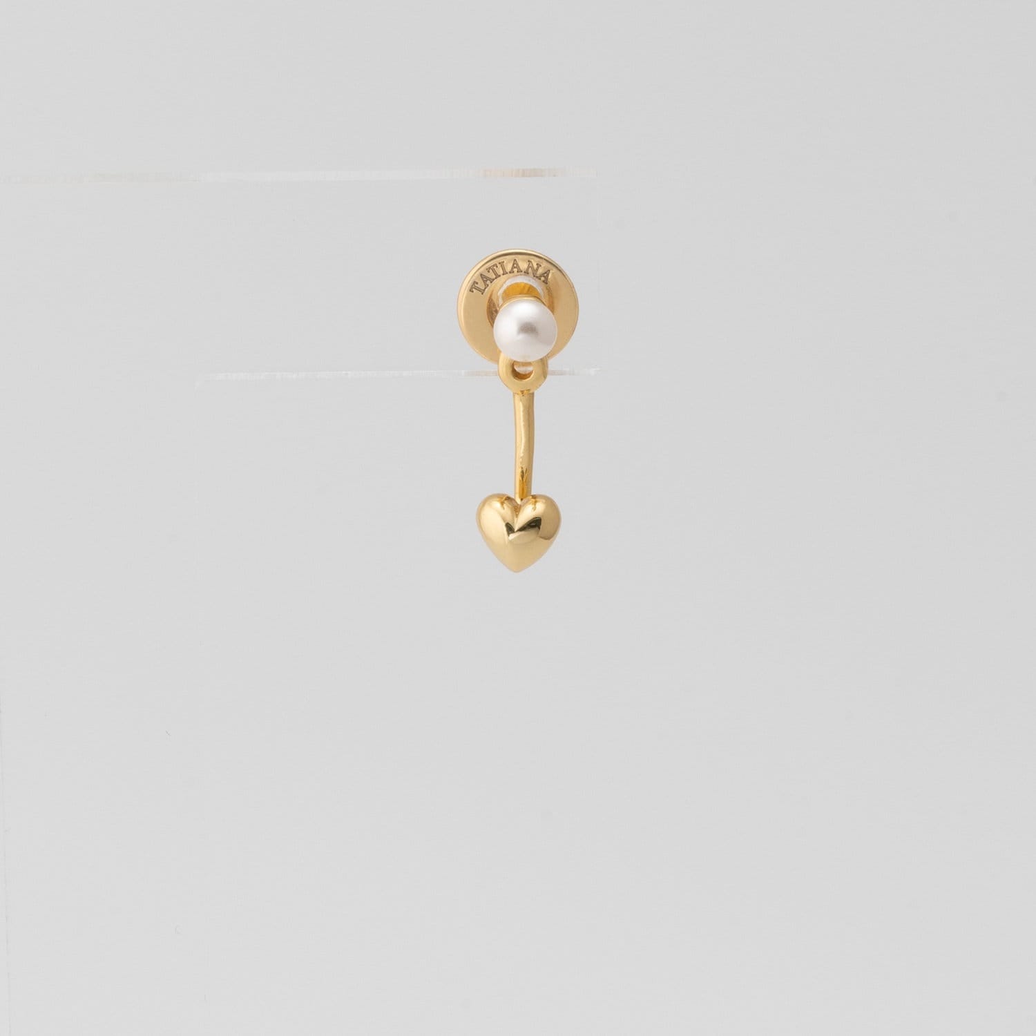 Sterling Silver Pearl&heart Ear Jacket Earrings,dainty Pearl