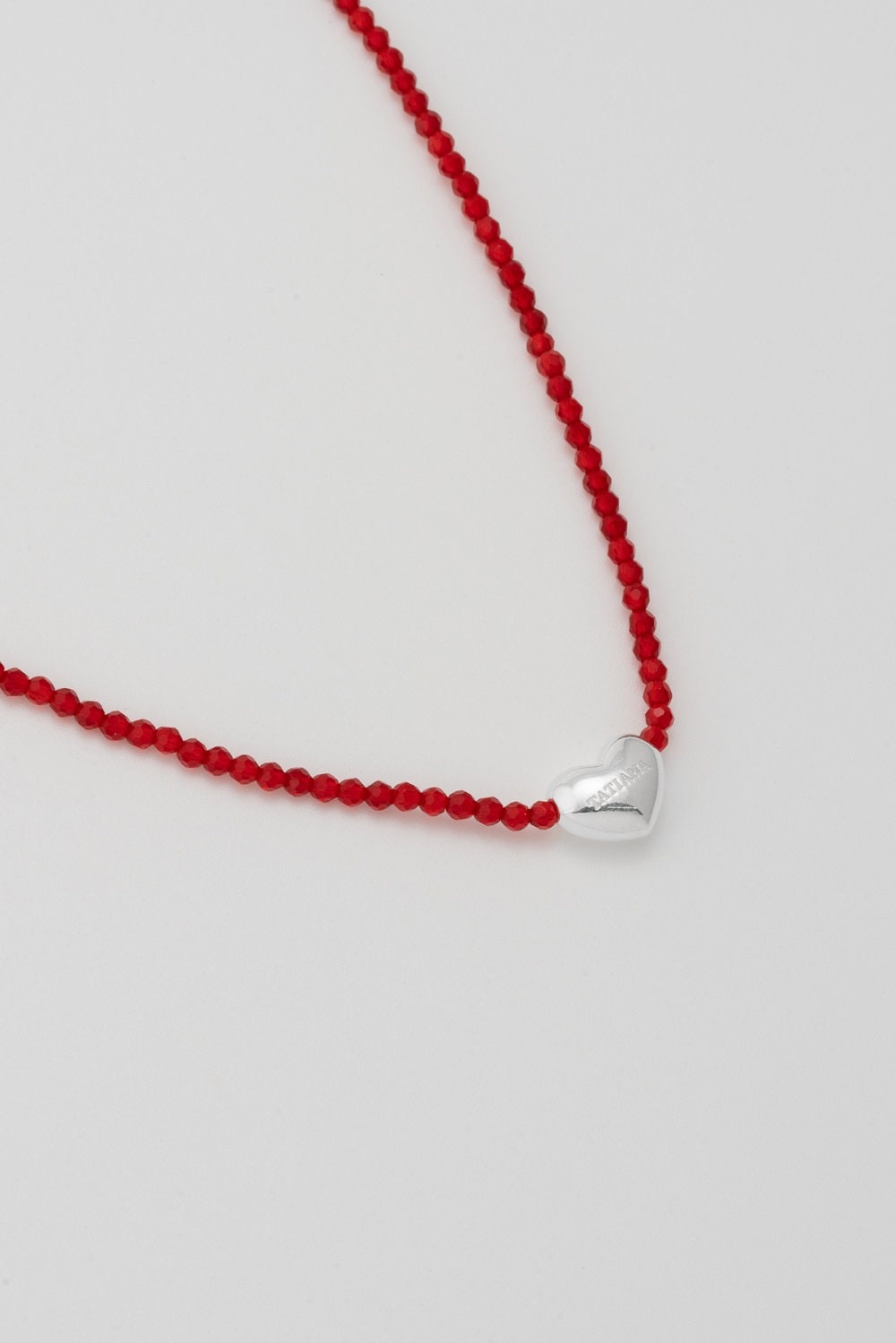 ●TATIANA● Silver 925 Sweet Heart Bead Necklace NZ2135 5004 MUSINSA | TATIANA (Silver 925) Sweet Heart Beads Necklace NZ2135