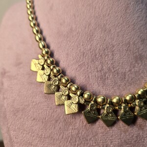 Handgemachte Messing Charm Halskette, Boho Ethnic Statement Schmuck, Länge verstellbar Bild 5