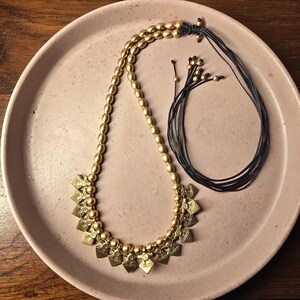 Handgemachte Messing Charm Halskette, Boho Ethnic Statement Schmuck, Länge verstellbar Bild 2
