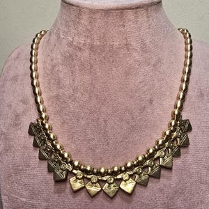 Handgemachte Messing Charm Halskette, Boho Ethnic Statement Schmuck, Länge verstellbar Bild 9