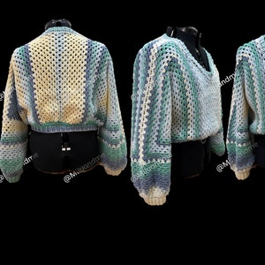 Aanpasbare slouchy Hex Jumper trui pullover - ALLEEN V-hals of ronde hals PATROON