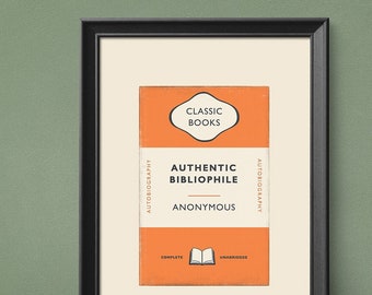 Book lover gift - Penguin Classics book cover inspired wall art - printable gift idea for book lovers. Instant download.