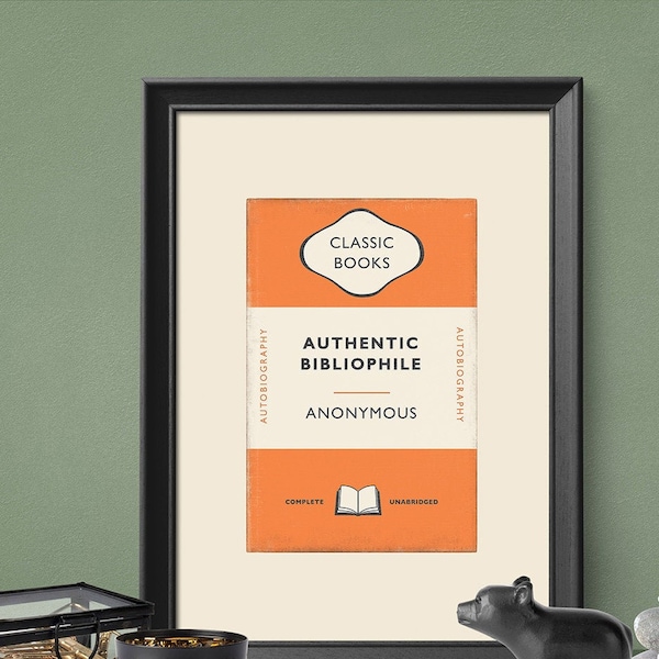 Book lover gift - Penguin Classics book cover inspired wall art - printable gift idea for book lovers. Instant download.