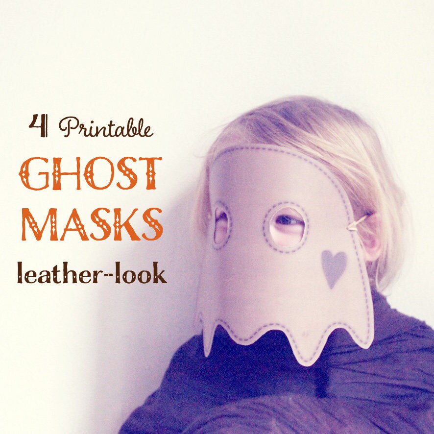 DIY ghost MASKS for halloween mask 4 printable halloween Etsy