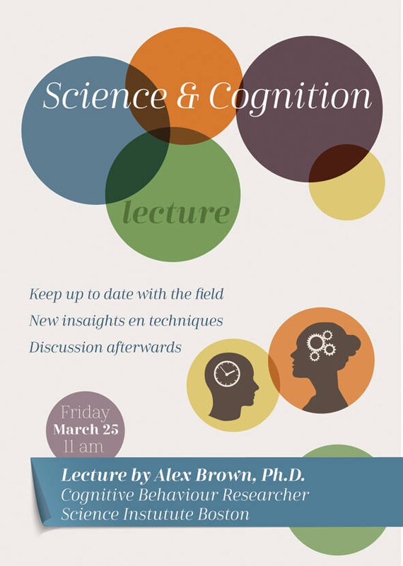 Lecture poster lecture series flyer lecture poster design | Etsy