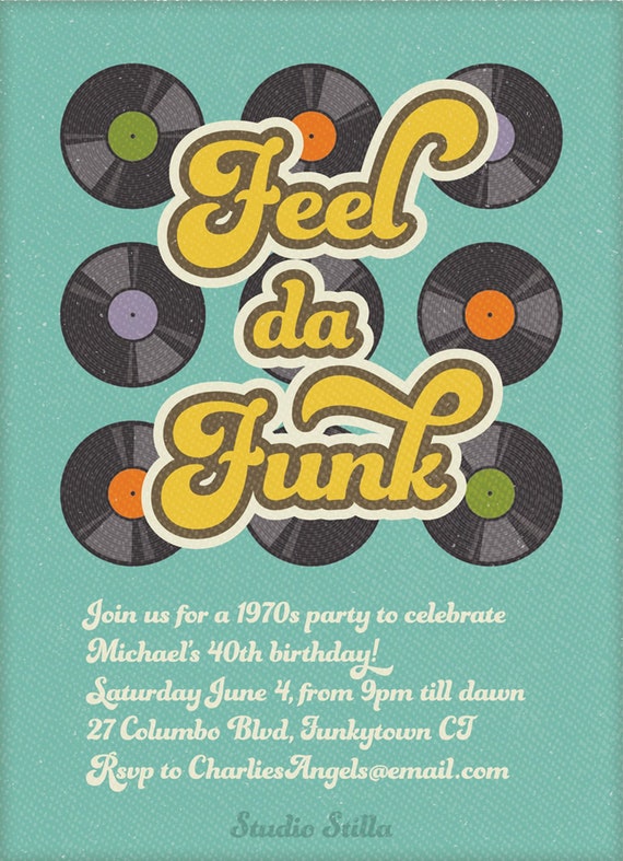 1970er Jahre Party Einladung 70er Jahre Party Einladen 70er Etsy