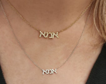 Hebrew mom necklace, big size, Jewish pendant for mom, gift for mom, mother's day necklace, Hebrew monogram pendant