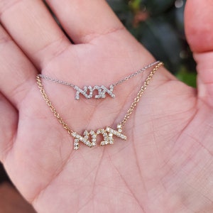 Hebrew mom necklace, big size, Jewish pendant for mom, gift for mom, mother's day necklace, Hebrew monogram pendant image 5