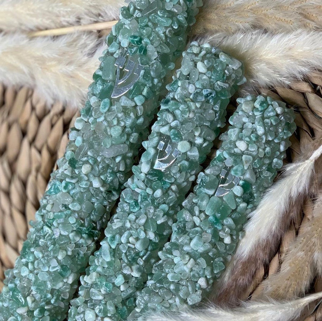 Gemstone Mezuzah With Scroll, Mezuzah for Door, Mezuzah Case, Mezuzah Cover, Hand Made Mezuzah