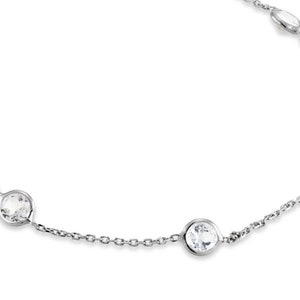 Topaz Diamond Bracelet - Bezel, Station, Gold Jewelry