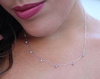 Diamond by the yard Station Necklace
