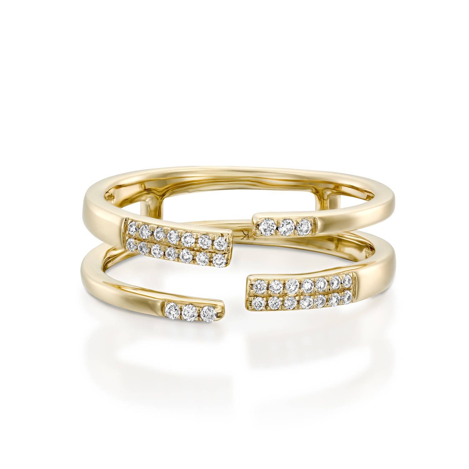 Geometric Ring, Diamond Stacking Ring, Layered Ring, Lines Ring, Solid ...