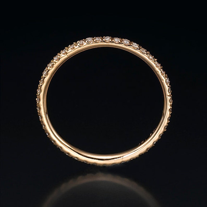 eternity band, wedding band, diamond ring, eternity ring, rose gold ring, anniversary ring, engagement ring, , bridal jewelry image 3