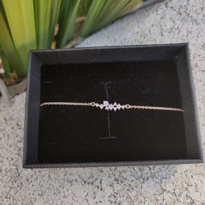 Diamond cluster dainty bracelet image 6