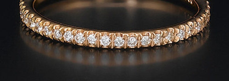 eternity band, wedding band, diamond ring, eternity ring, rose gold ring, anniversary ring, engagement ring, , bridal jewelry image 5
