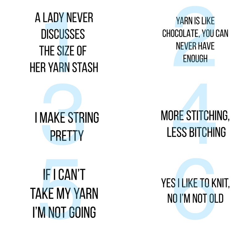 Funny Knitting Bag for Yarn project 100 Cotton Canvas Tote Etsy