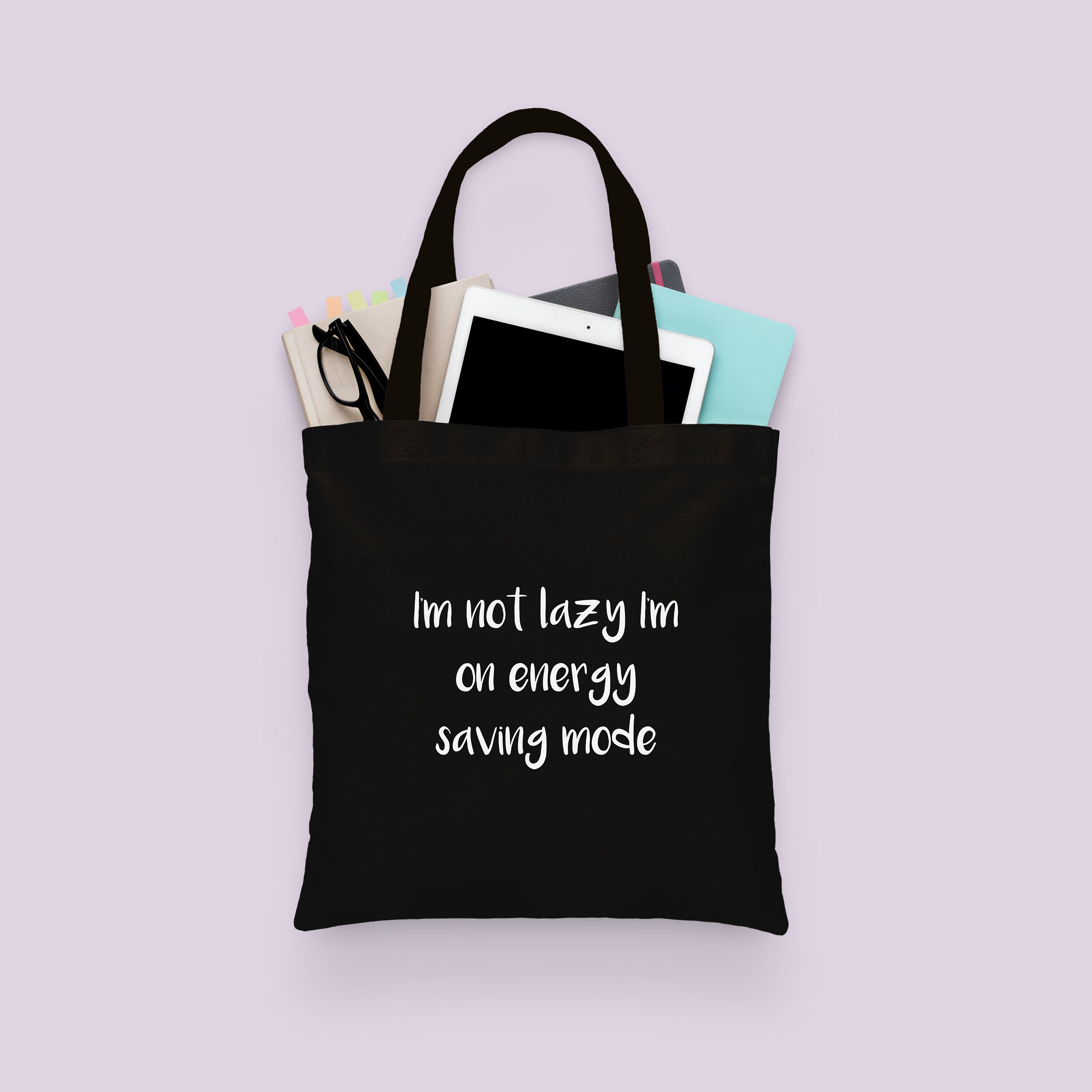 black tote bag