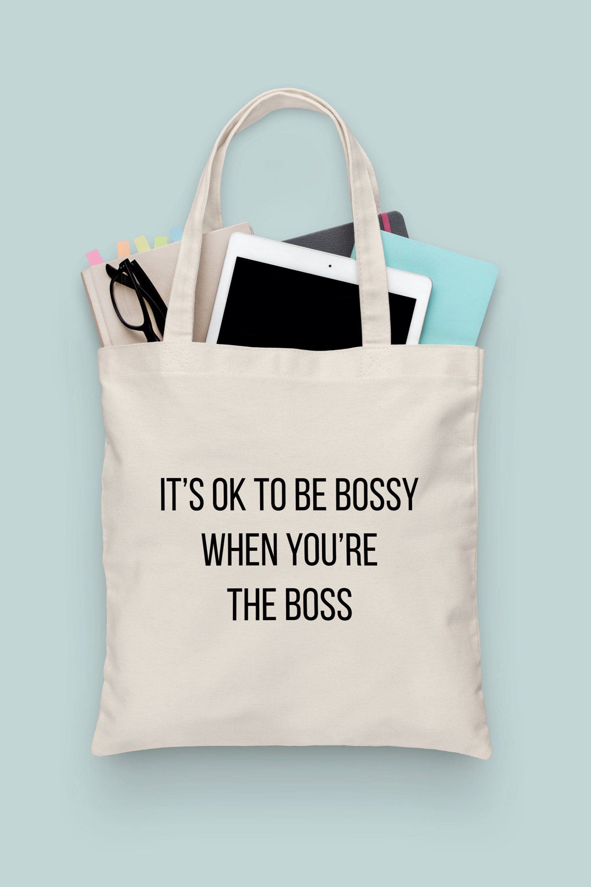 Gift for boss Canvas Tote Bag reusable fabric cotton Grocery Etsy