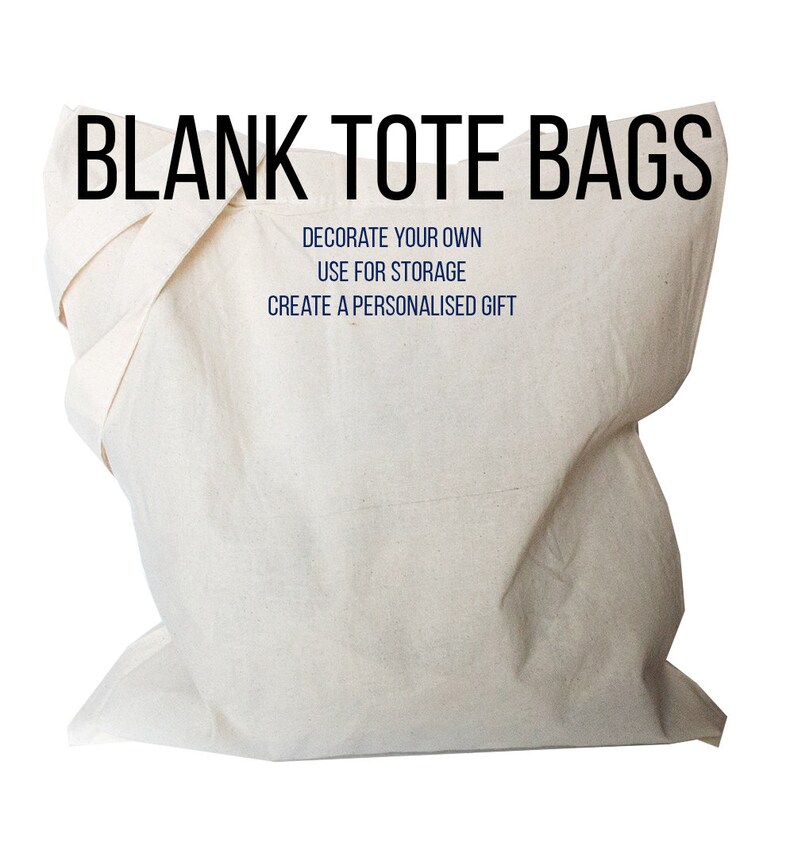 Plain Tote Bags Decorate Your Own Bag Cotton Tote Blanks Etsy