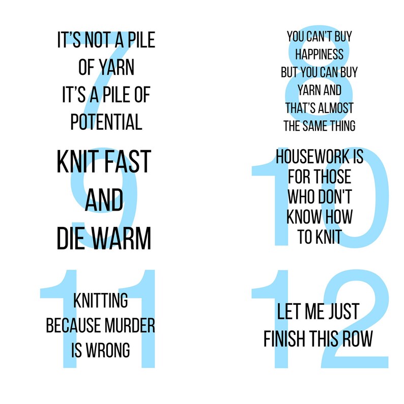 Funny Knitting Bag for Yarn project 100 Cotton Canvas Tote Etsy