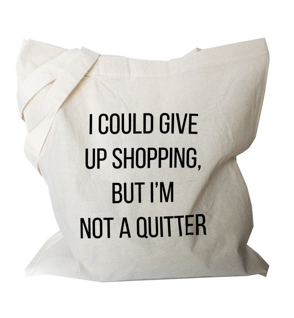 Canvas Tote Bag Shopping Totes Shopping Quotes Canvas Etsy