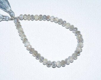 16 inch strand Micro Faceted Rondelle Beads White Sapphire WHOLESALE 3-5 mm approx AAA Quality SALE 70 /%
