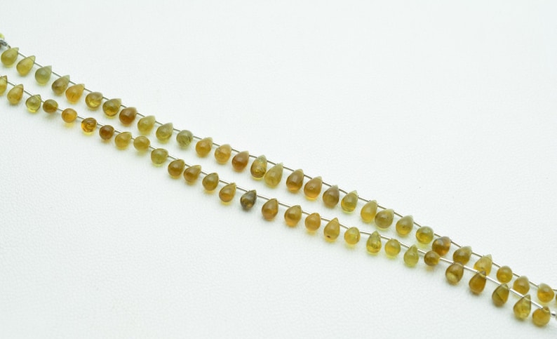 Beautiful Grossular Apatite BeadsDrop Shape Apatite Gemstone BeadsSmooth Apatite 8Inch StrandFor Making JewelryGrossular ApatiteW-1857