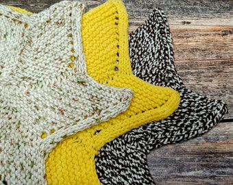 Pack of Handmade Starfish Washcloths – 100% Cotton