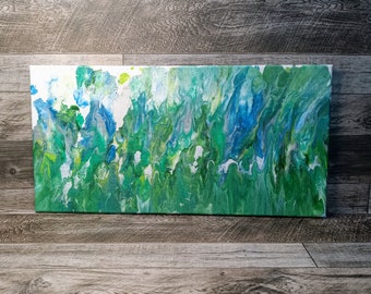 Serene Waters: 10x20 inch acryl pour art schilderij