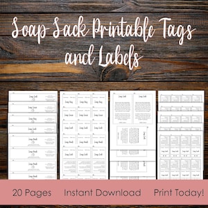 Soap Saver Tags Printable Bundle, Crochet Bag Labels, Care Instructions, 5 Wording Options