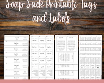 Soap Saver Tags Printable Bundle, Crochet Bag Labels, Care Instructions, 5 Wording Options