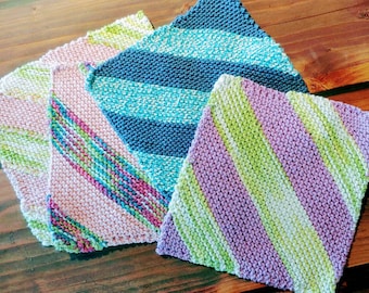 Washcloths, dishcloths, knitted dishcloths