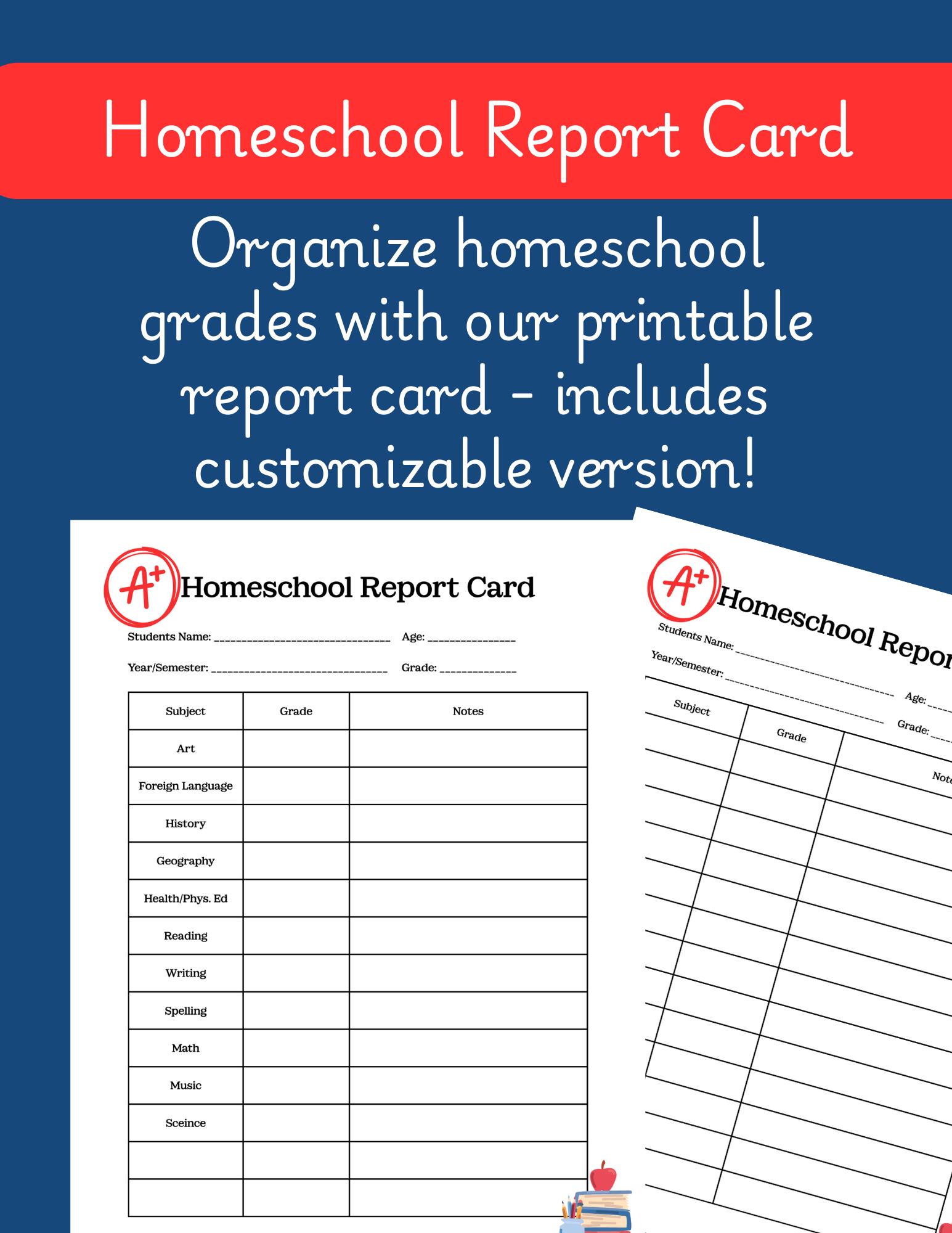 Grade Report Card - Etsy