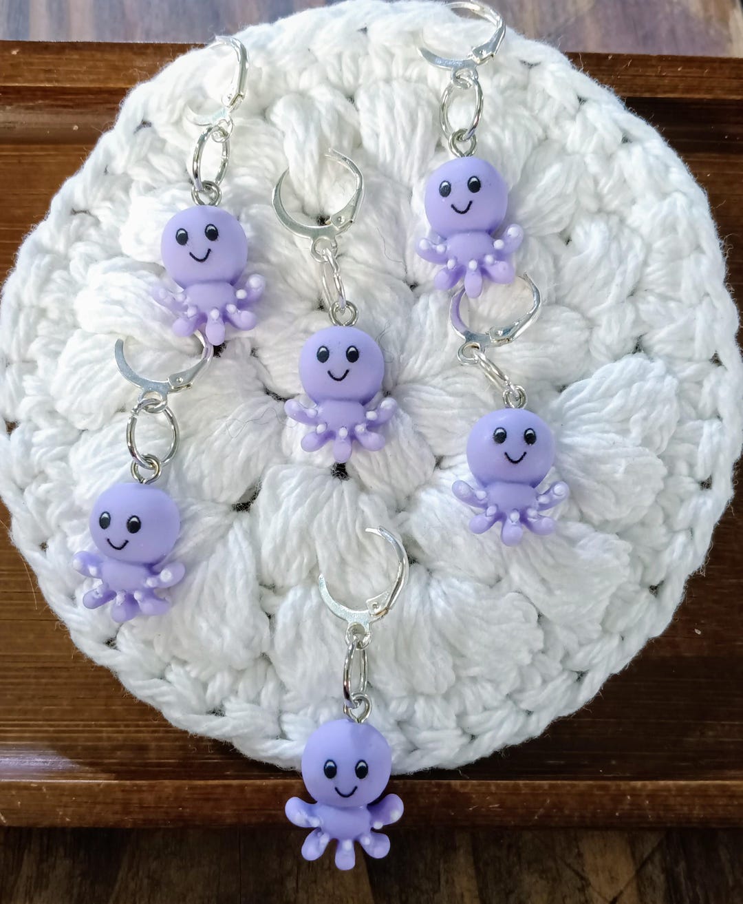 Octopus Stackable Markers Adorable Purple Octopus Stitch Markers - Etsy