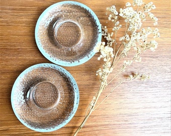 Set of 2 Iittala Votive Candle Holder // Nappi // Made in Finland // Markku Salo // 1980s // Glass Candlesticks Candle Holder Finnish art