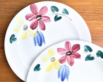 Set of 2 Arabia of finland dinner BIG plate // Kurt Ekholm ARA // 1940s Made in Finland // Finnish Vintage handpainted ceramic pottery plate