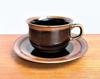 Cerca de MINT Rorstrand BIG taza de té 3.77" y platillo // Viking // Hecho en Suecia // Década de 1960 // Carl-Harry Stålhane // Taza de café vintage sueca