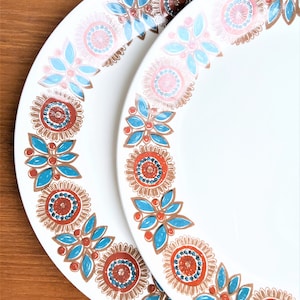 Set of 2 Figgjo Flint Norway Dinner appetizer dessert plate set // Astrid // Made in Norway // 1970s // Turi Gramstad Oliver Design Dishware
