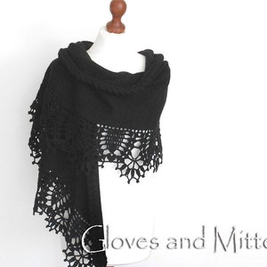 Bridal shawl black, black bridal cover up, wedding bolero, black crochet shawl, black capelet, wedding wrap, bridal cape, bridesmaid shawl