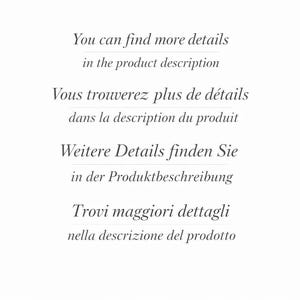 May include: A white background featuring four lines of text in different languages. The English text reads: You can find more details in the product description. Each line of text is followed by a thin horizontal line, providing clear visual separation.