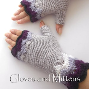 Knit Fingerless Wool Gloves: Hand & Wrist Warmers