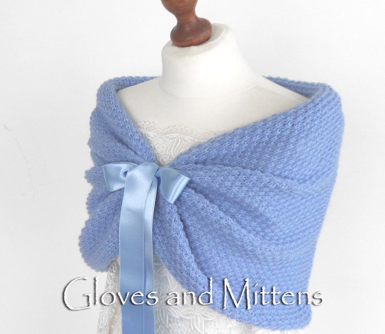 6 SET of 2 3 5 7 8 9 or 10 Bridesmaid Shawl Light Blue Wrap Cover Up Knitted Capelet Cape Bridesmaids Accessories Bolero Stole LOT 4