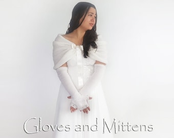 Ivory Wedding Long Fingerless gloves Bridal Arm Warmers Long Hand Warmers Wedding gloves Bridal Gloves For Winter Wedding