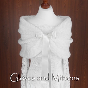 White wrap for wedding, shawl for bridal, cover up for bridal, bolero for wedding, crochet shawl, knitted capelet, cape, for bridesmaid