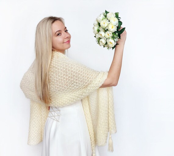 Plus size white shawl sales