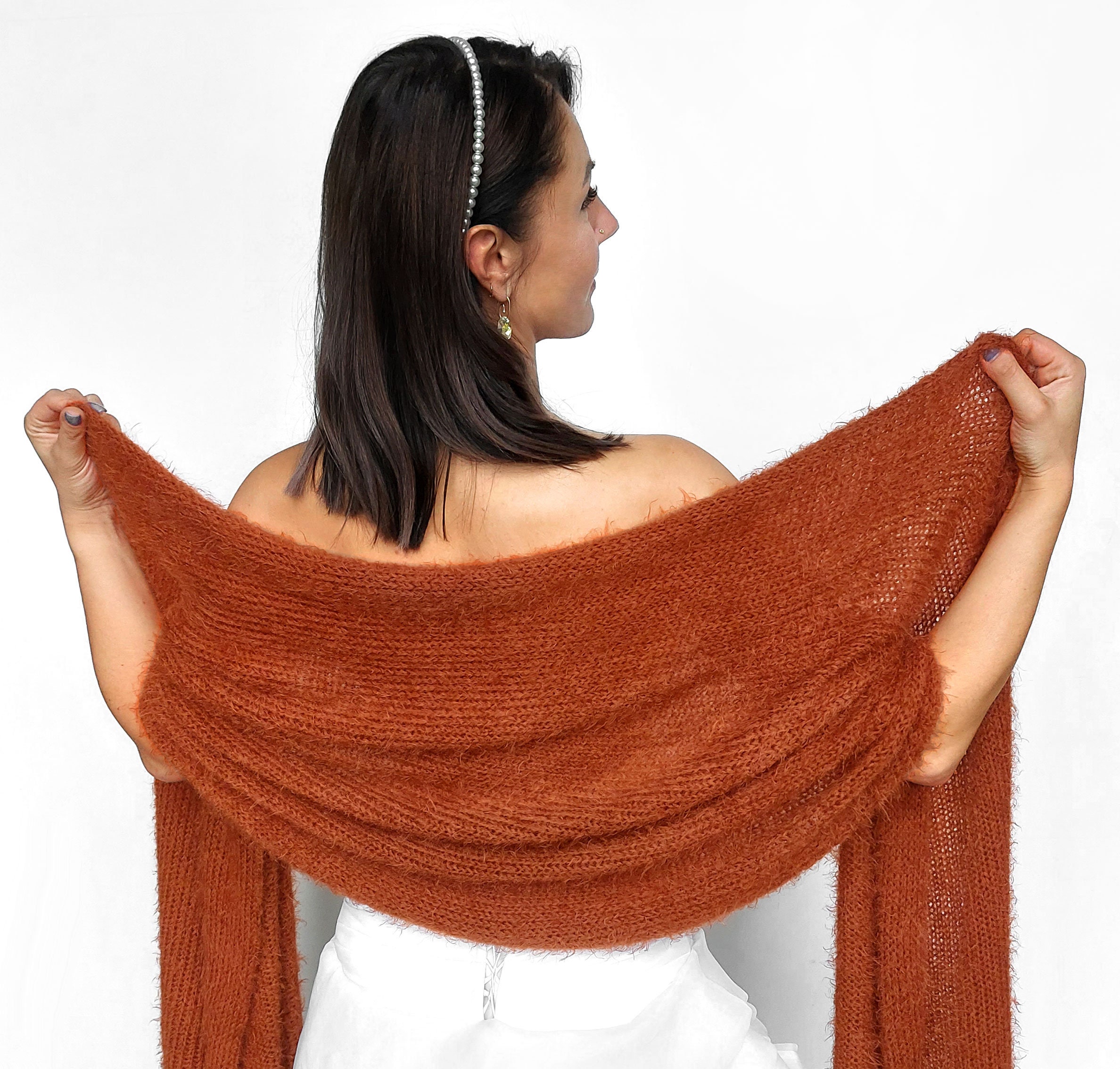 burnt orange shawl