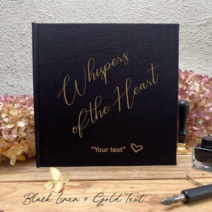 Quaderno di lino personalizzabile con pagine in carta ecologica Petal / regalo perfetto per una persona amata / diario di riflessione per coppie